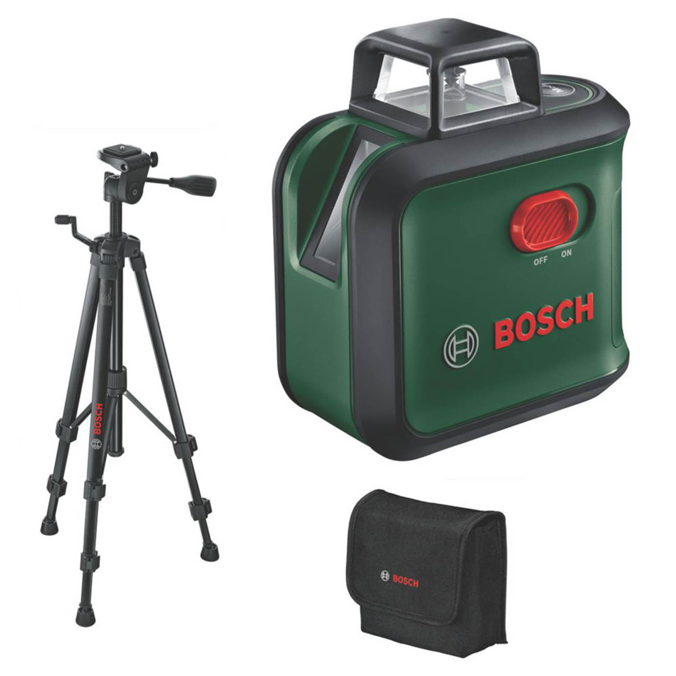 Bosch AdvancedLevel 360 0603663B07 Green Self-Levelling Cross-Line Laser with Tripod - Image 1