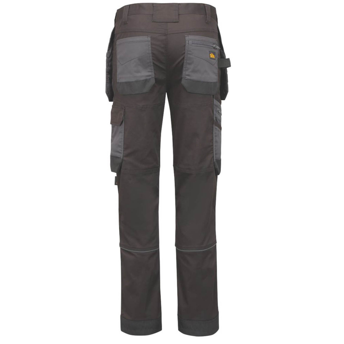 Site Work Trousers Mens Slim Fit Grey Black Stretch Multi Pockets Cargo 36W 32L - Image 3