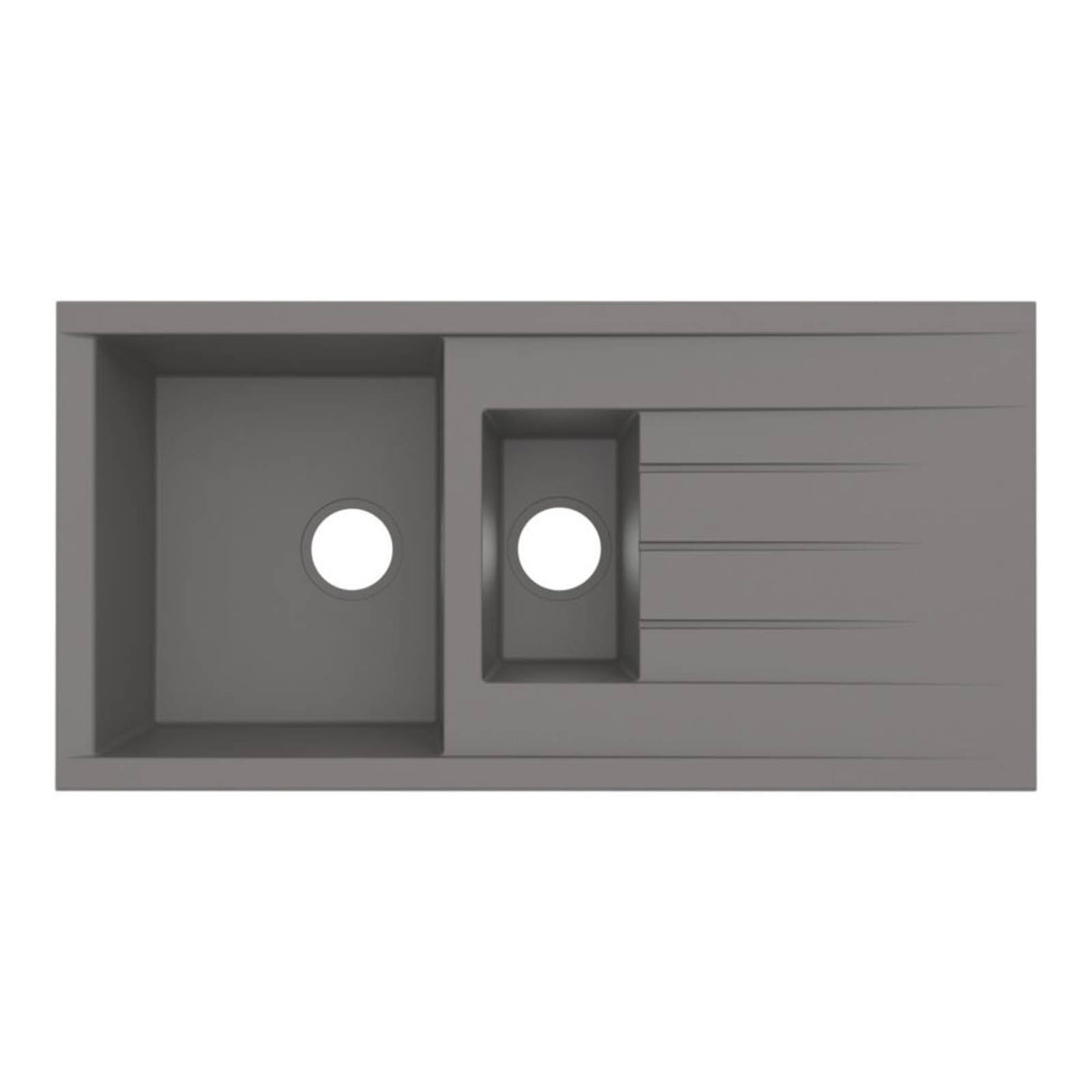 Swirl Erzen 1.5 Bowl  Grey Composite Sink 1000mm x 500mm - Image 2