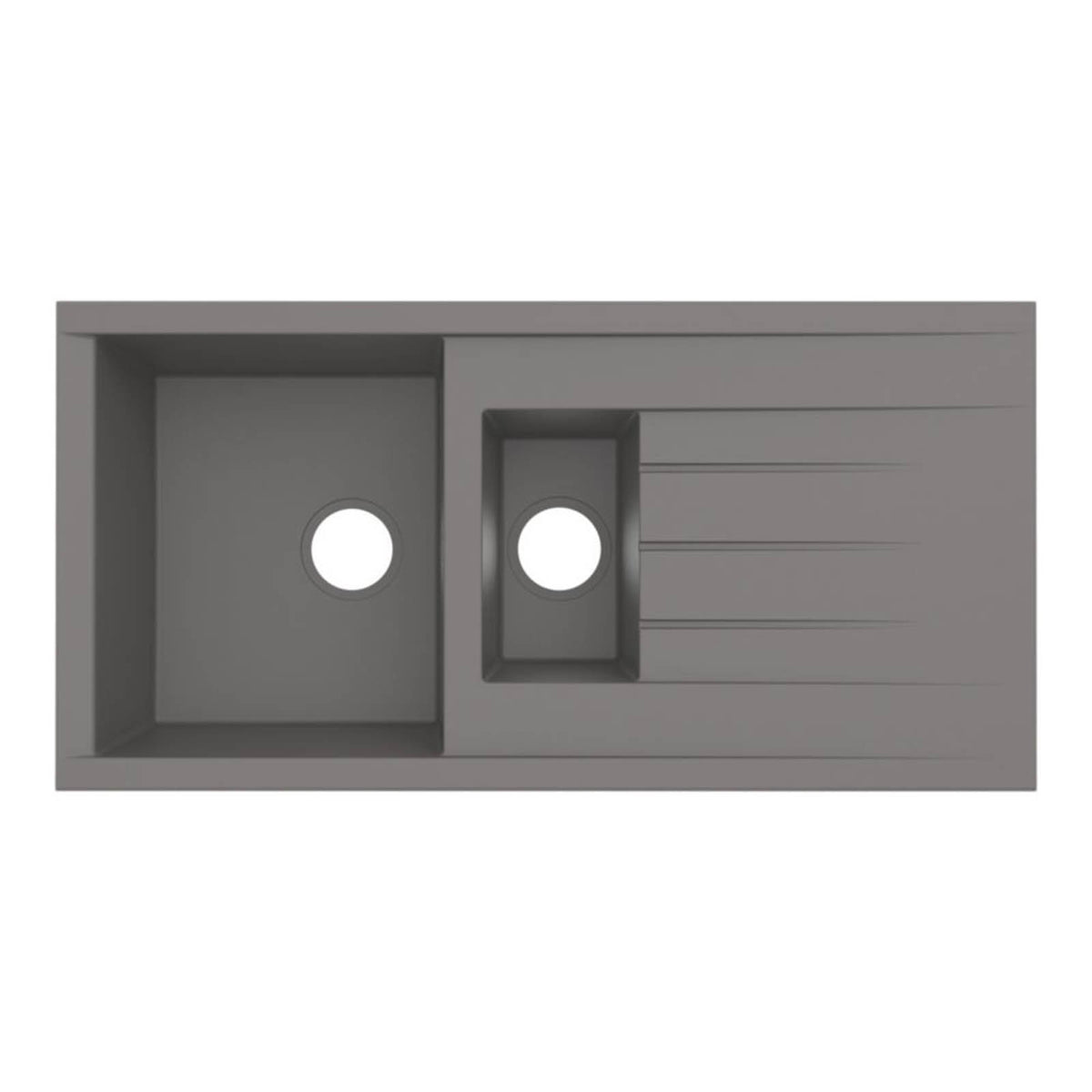 Swirl Erzen 1.5 Bowl  Grey Composite Sink 1000mm x 500mm - Image 2