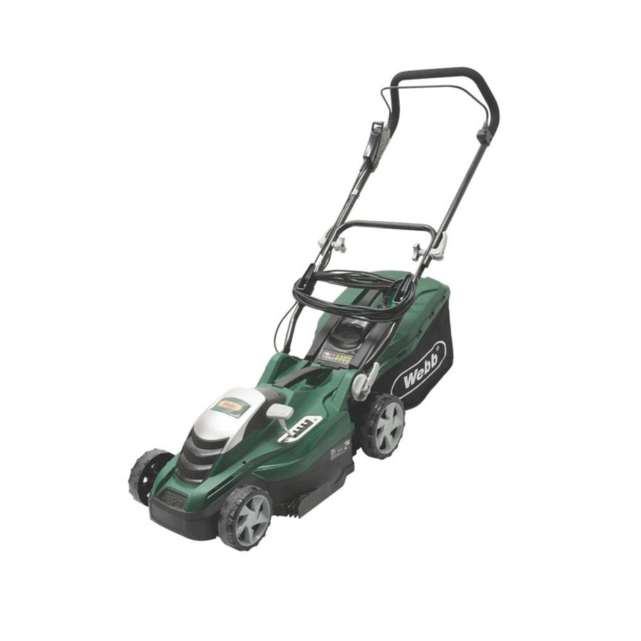Webb Rotary Lawn Mower Electric WEER36 1600W 36cm Hand Propelled 230 - 240V - Image 1