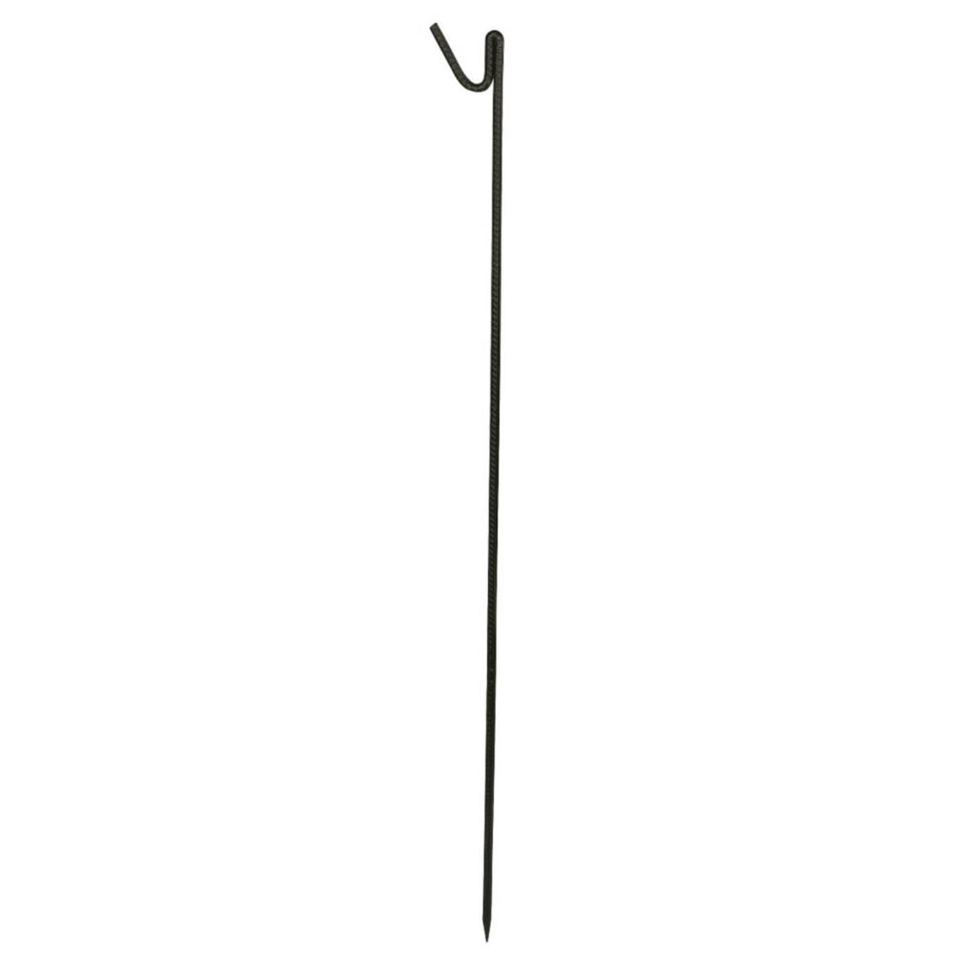 Roughneck Barrier Fencing Pins Steel Black Fence Stakes Posts 1.2m Pack Of 10 - Image 1