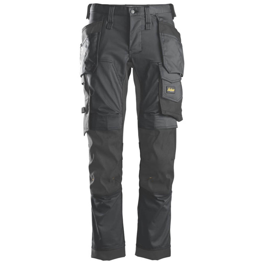 Snickers Work Trousers Mens Slim Fit Grey Stretch Multi Pockets Cargo 35"W 35"L - Image 1
