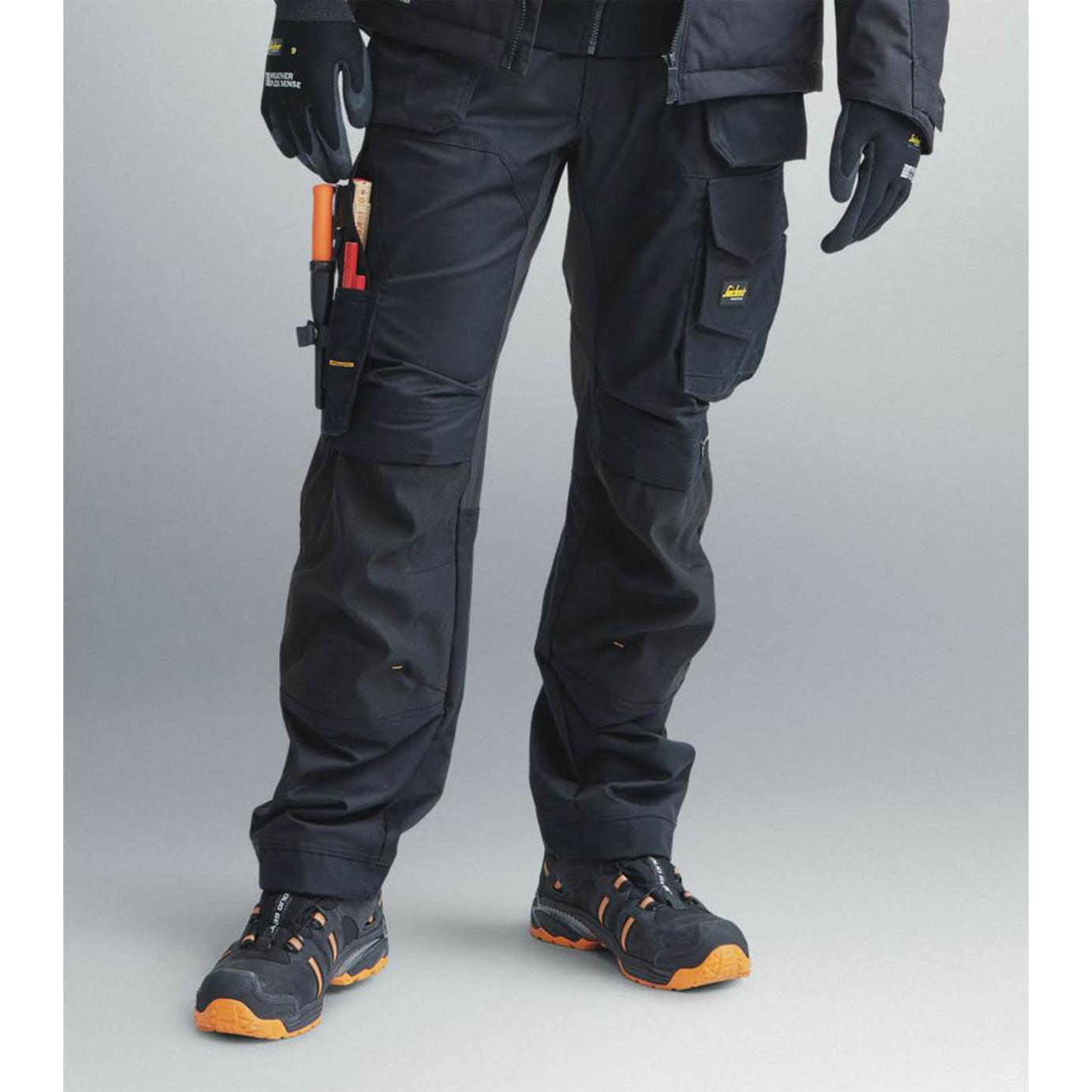 Snickers Work Trousers Mens Loose Fit Black Stretch Multi Pockets Cargo 44W 30L - Image 3