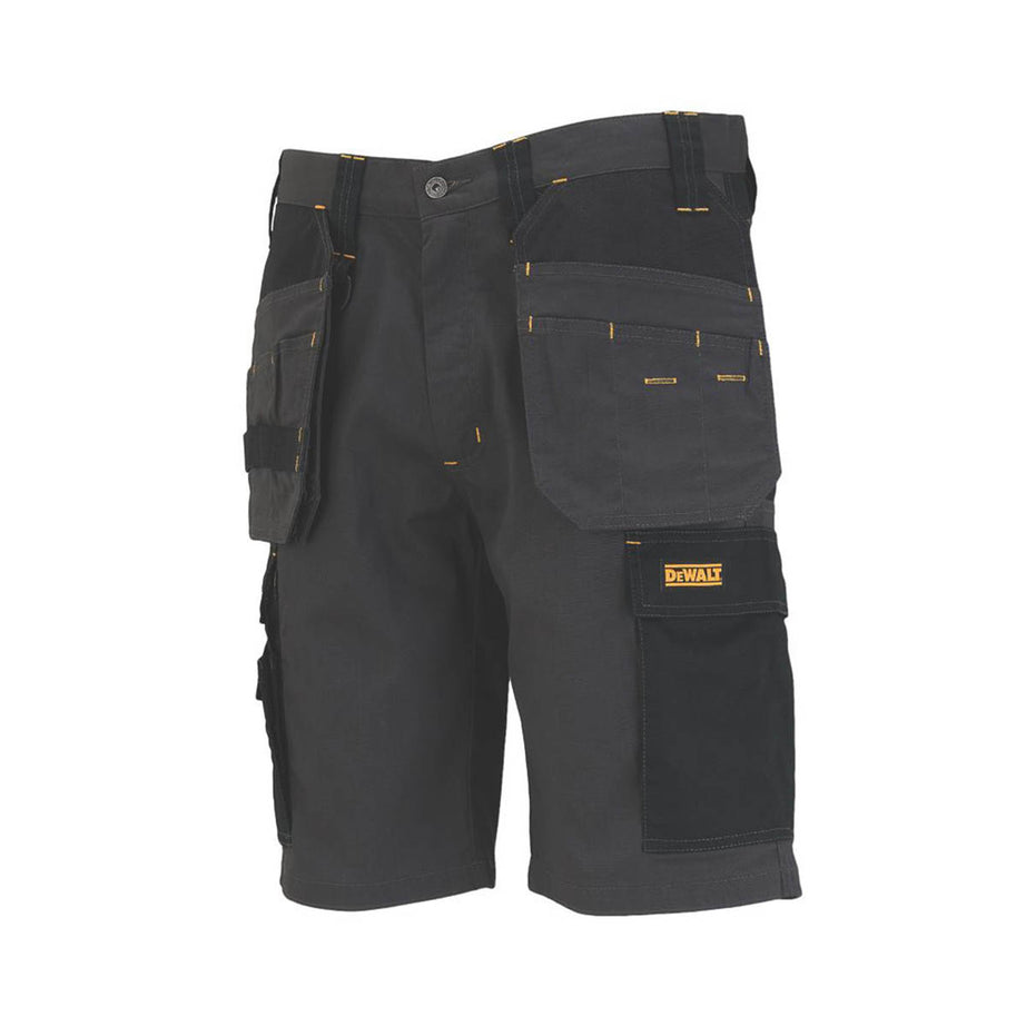 DEWALT Mens Work Shorts Valdez Grey Black Holster Pockets Breathable 40" W - Image 3