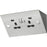 Under Cabinet Switched Socket With USB A Charger 2 Gang Stainless Steel - Image 2