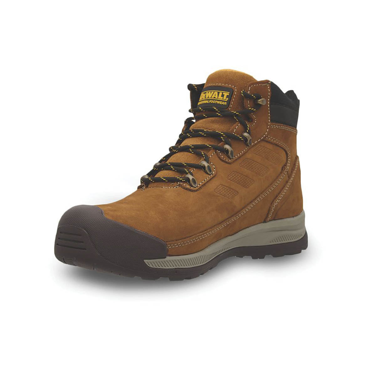DeWalt Safety Boots Mens Standard Fit Brown Leather Work Shoes Steel Toe Size 12 - Image 1