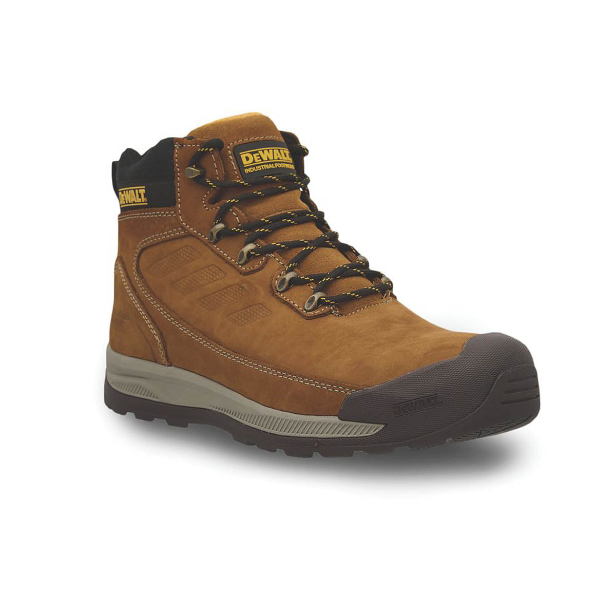 DeWalt Safety Boots Mens Standard Fit Brown Leather Work Shoes Steel Toe Size 12 - Image 2