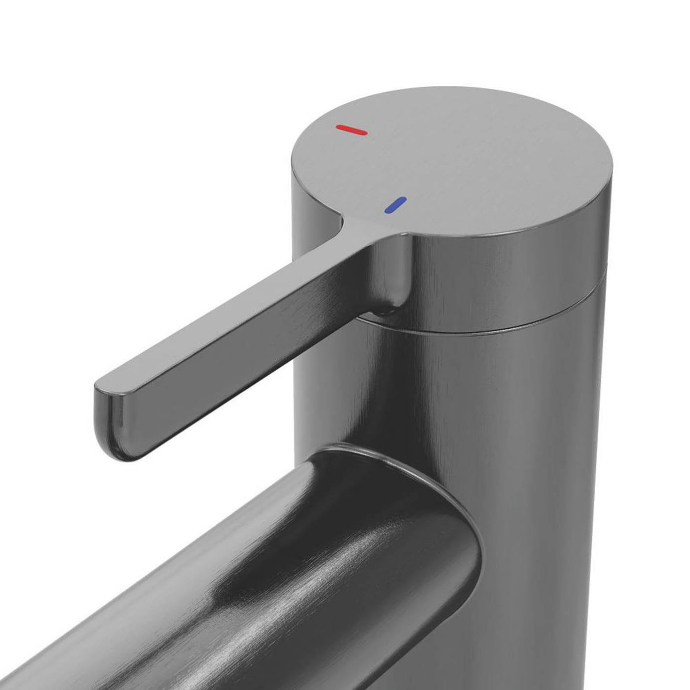 Swirl Bathroom Basin Tap Mono Mixer Titanium 250mm Single Lever Modern Faucet - Image 6