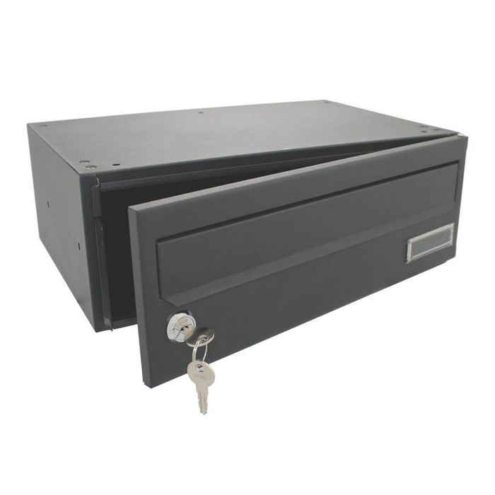 Burg-Wachter Post Box Black Powder-Coated Mailbox Weather Resistant Lockable - Image 2