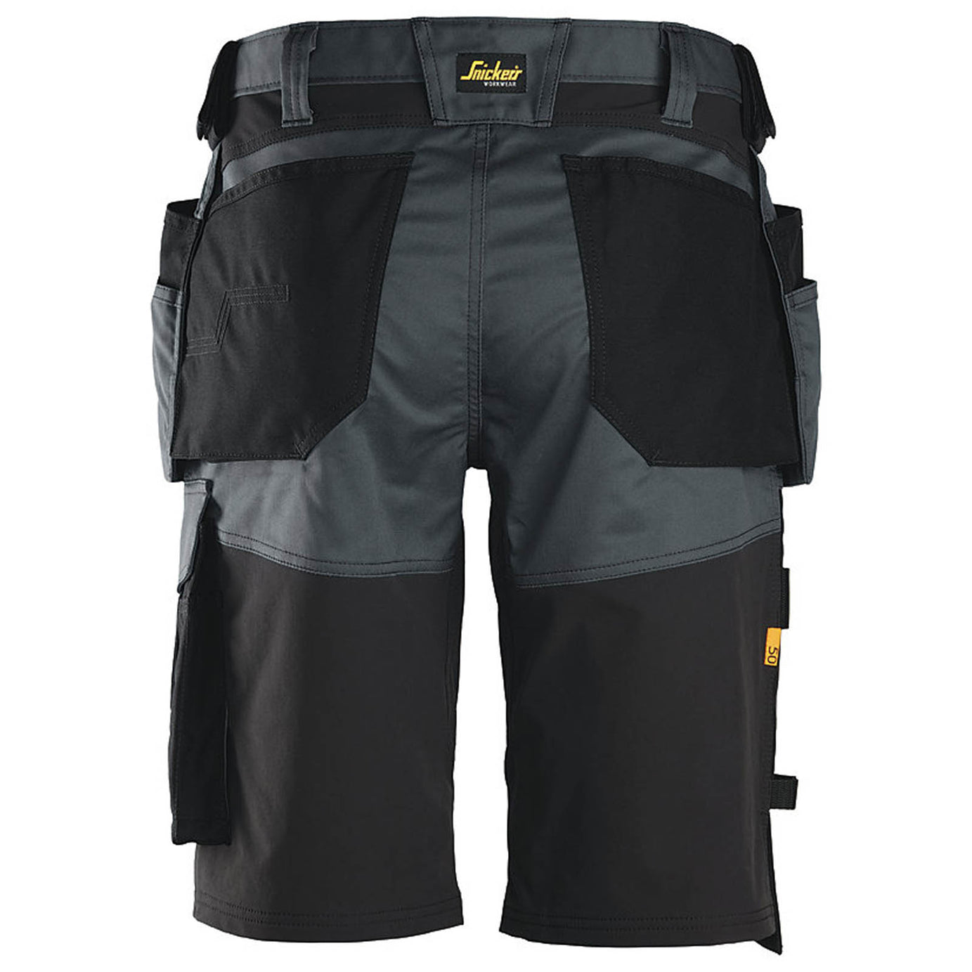 Snickers Work Shorts Mens Loose Fit Grey Black Stretch Multi Pockets Cargo 44W - Image 4