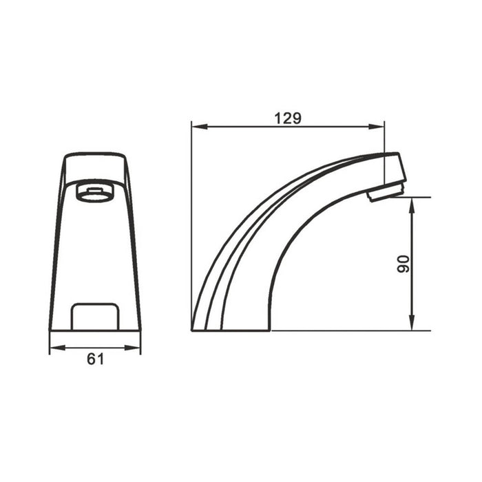 Basin Sensor Tap Touch-Free Fixed Temperature Polished Chrome Pillar Brass - Image 5