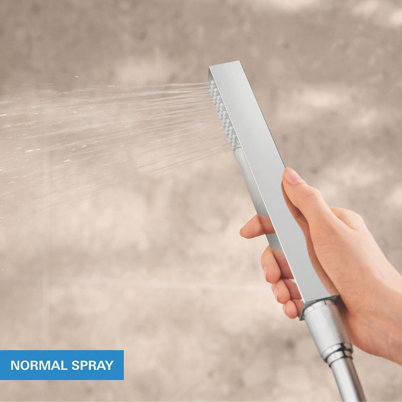 Grohe Thermostatic Shower System Concealed Chrome Single Spray Pattern Square - Image 6