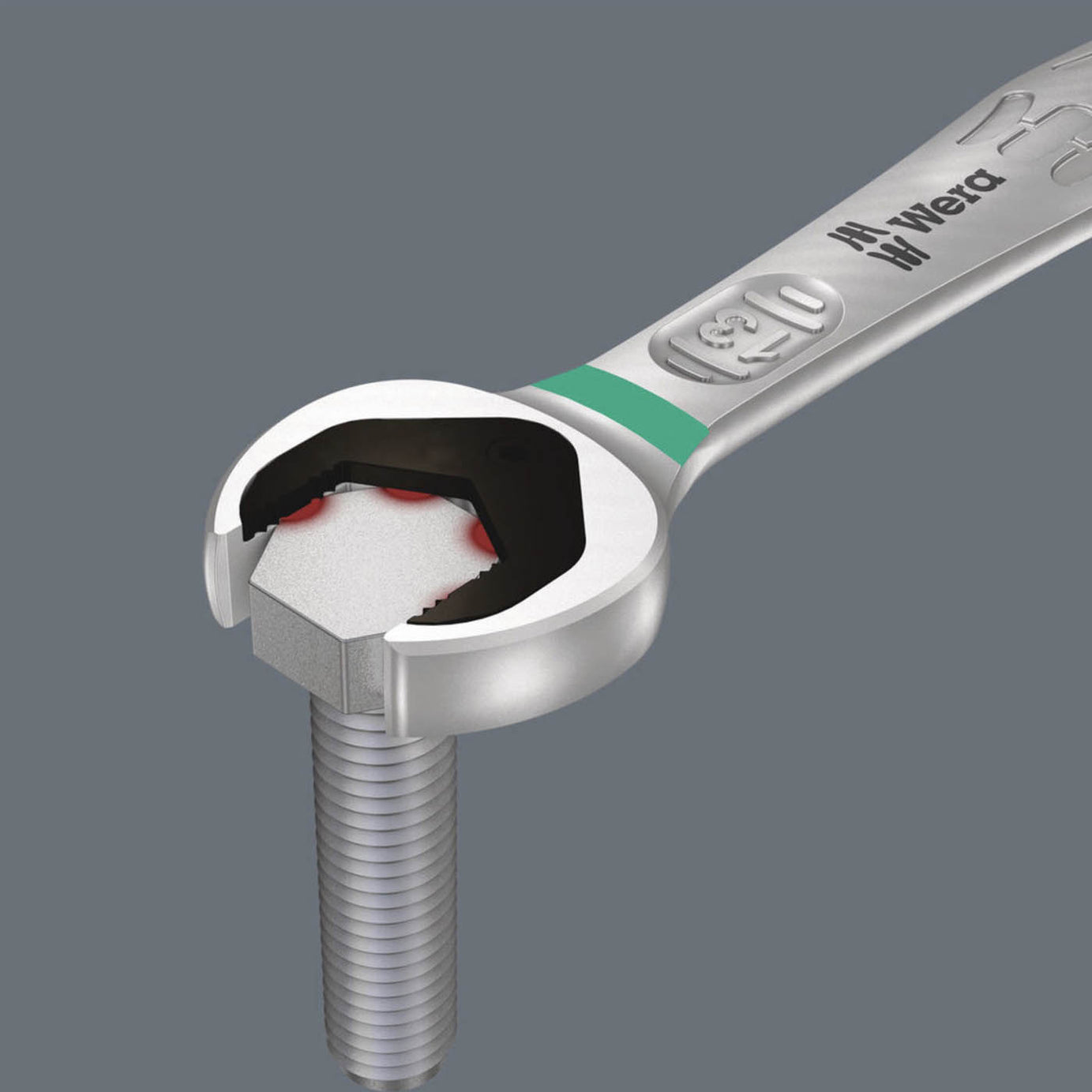 Wera Ratcheting Combination Wrench 6000 Joker Chrome Molybdenum Steel 9/16" - Image 4