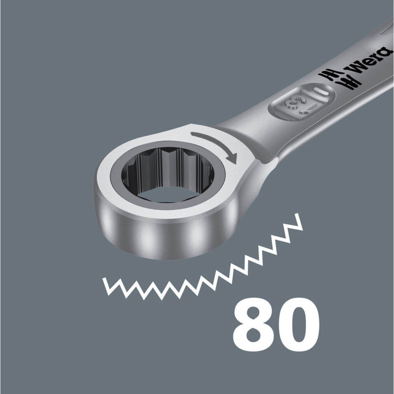Wera Ratcheting Combination Wrench 6000 Joker Chrome Molybdenum Steel 9/16" - Image 7