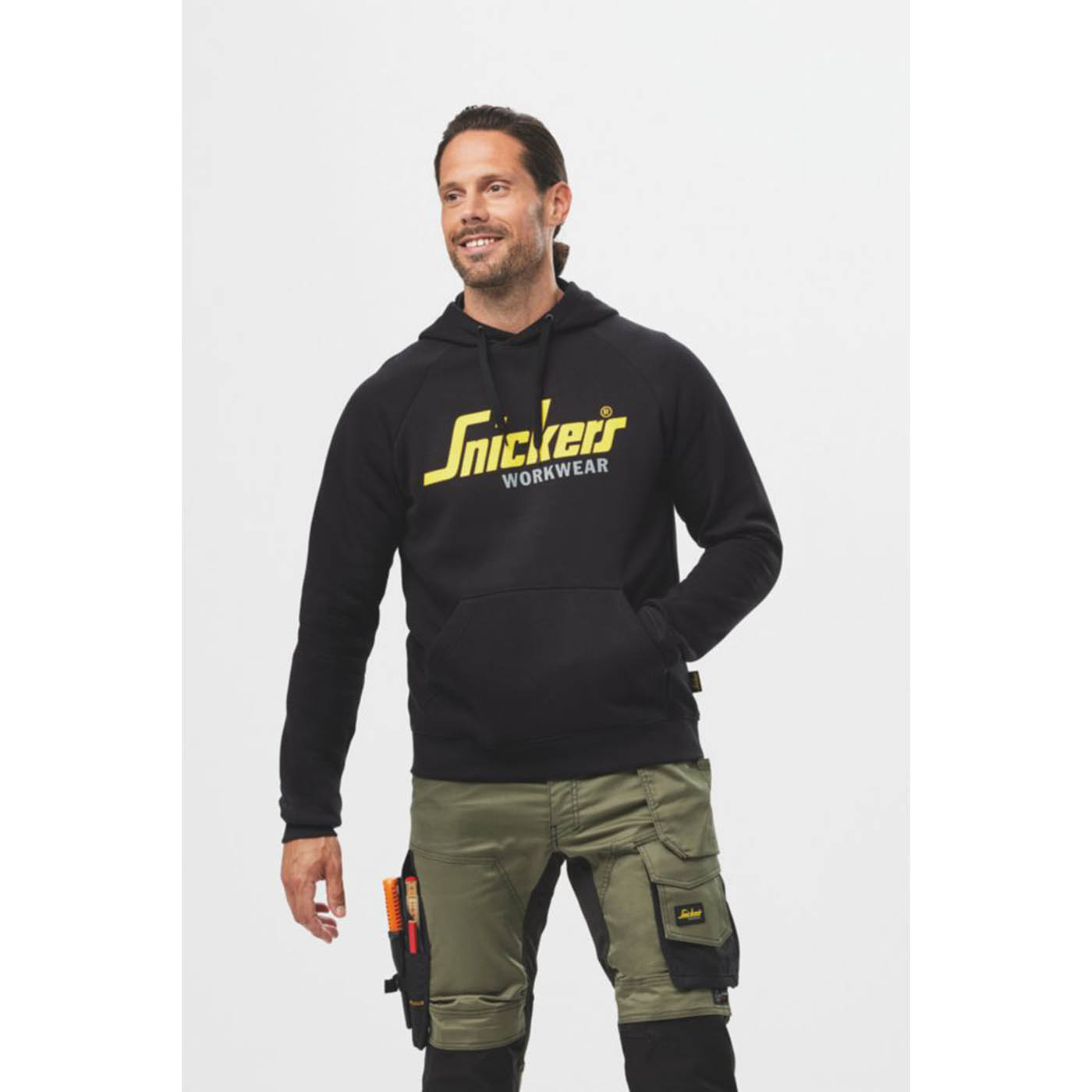 Snickers Hoodie 2899 Classic Logo 1 Pocket Black Breathable Large 43" Chest - Image 3