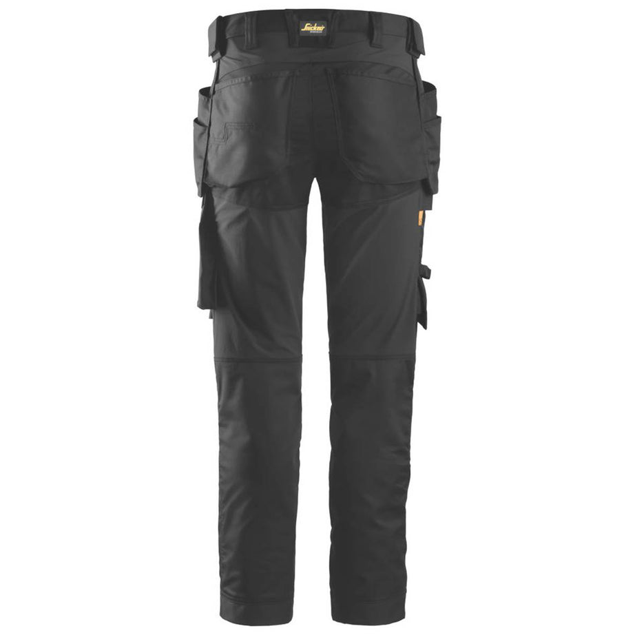 Snickers Work Trousers Mens Slim Fit Black Stretch Multi Pockets 35"W 32"L - Image 2