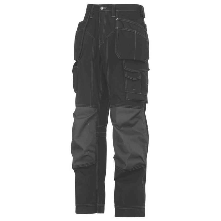 Snickers Work Trousers Mens Twisted Leg Grey Black Cargo Multi Pockets 31"W 32"L - Image 1