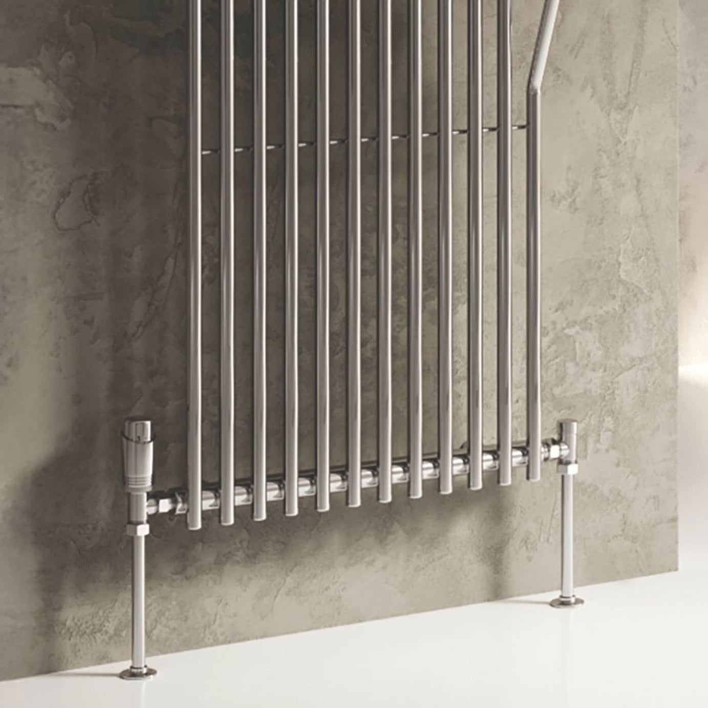 Reina Thermostatic Radiator Valve & Lockshield Modal TRV 15x15mm Angled & L/S - Image 2