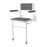 Shower Seat Stool Wall-Mounted with Back Rest Legs Adjustable White/Grey - Image 2