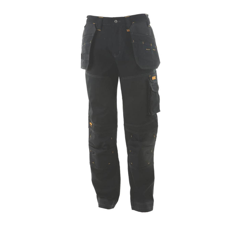 DeWalt Mens Work Trousers 8 Pockets Stretch Black Comfortable 30" W 31" L - Image 1