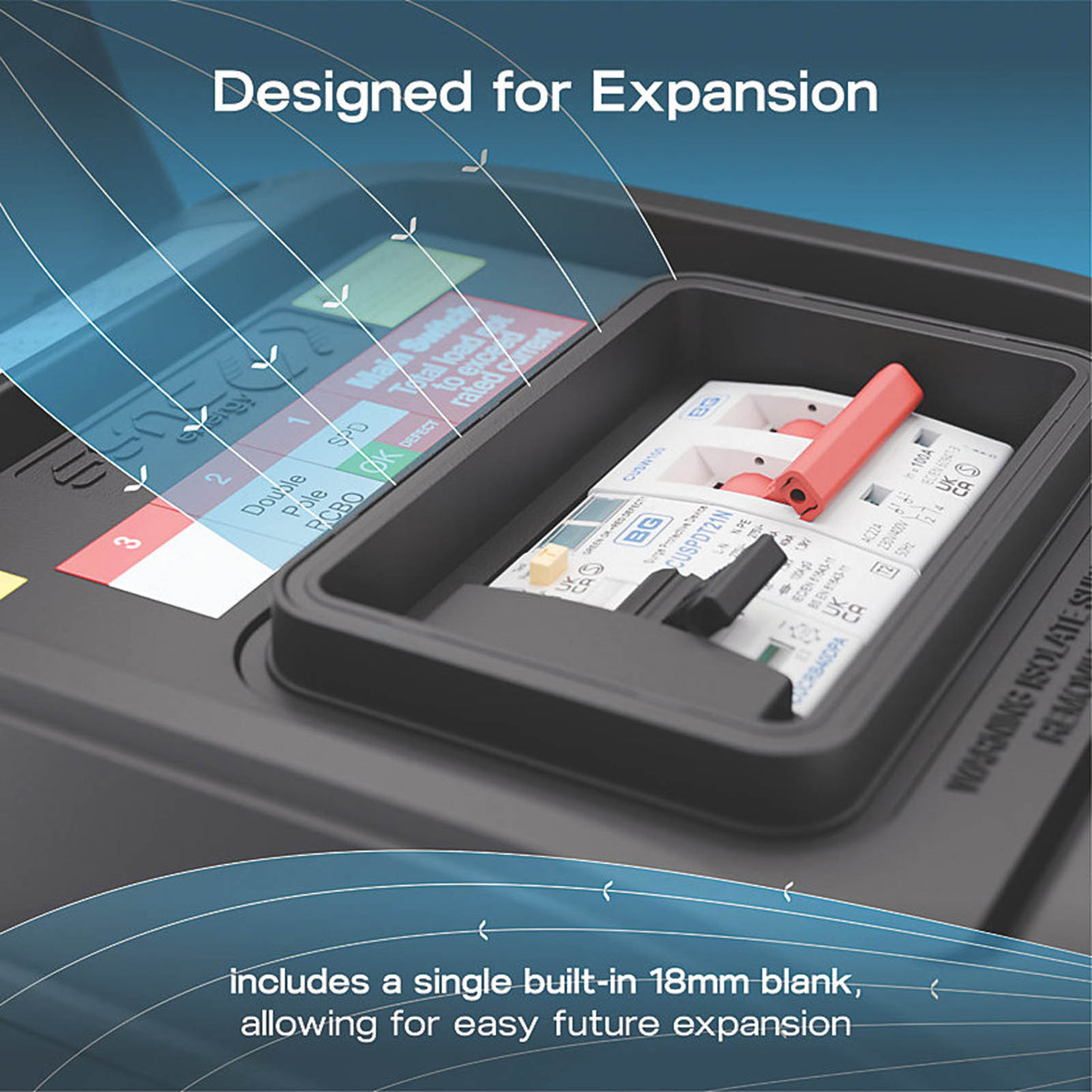 Sync Energy EV Charger Consumer Unit With SPD 5 Module 3-Way Part Populated IP66 - Image 8