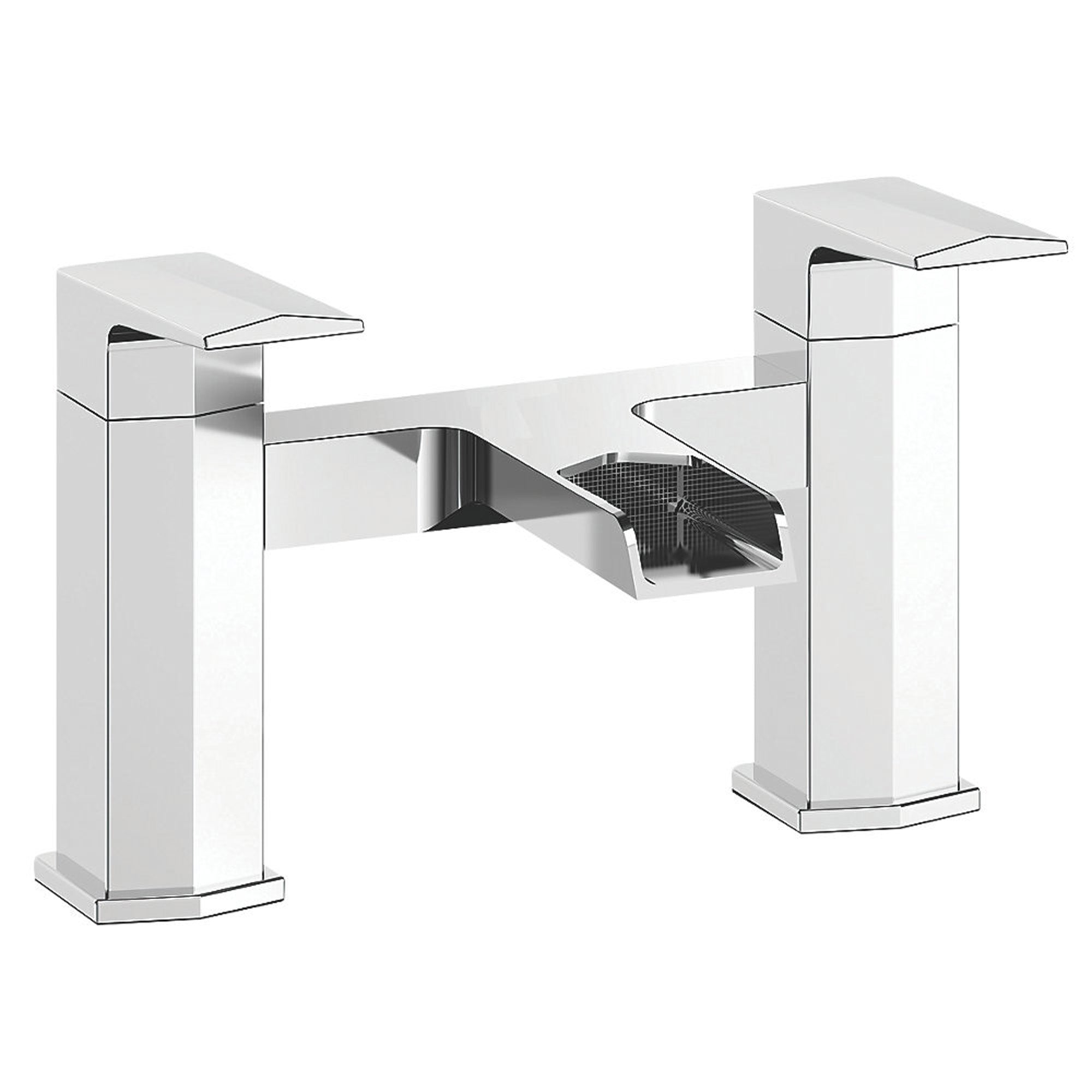 Bristan Bath Filler Tap Mixer Chrome Double Lever Brass Waterfall Faucet - Image 1
