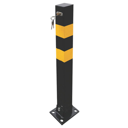 Car Parking Post Folding Locking Strong Metal Heavy Duty Bollard Barrier 0.7m - Image 1