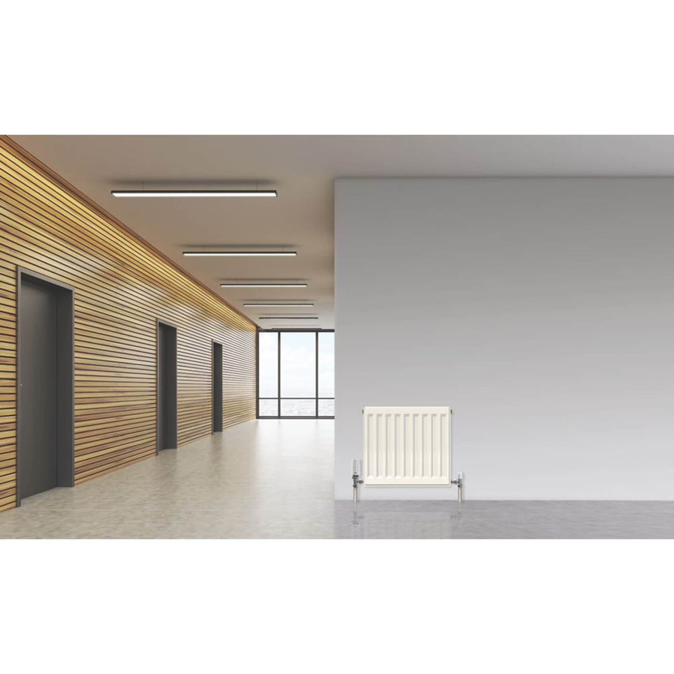 Myson Convector Radiator White Type 21 Double Panel Vertical Modern 45x40cm - Image 3