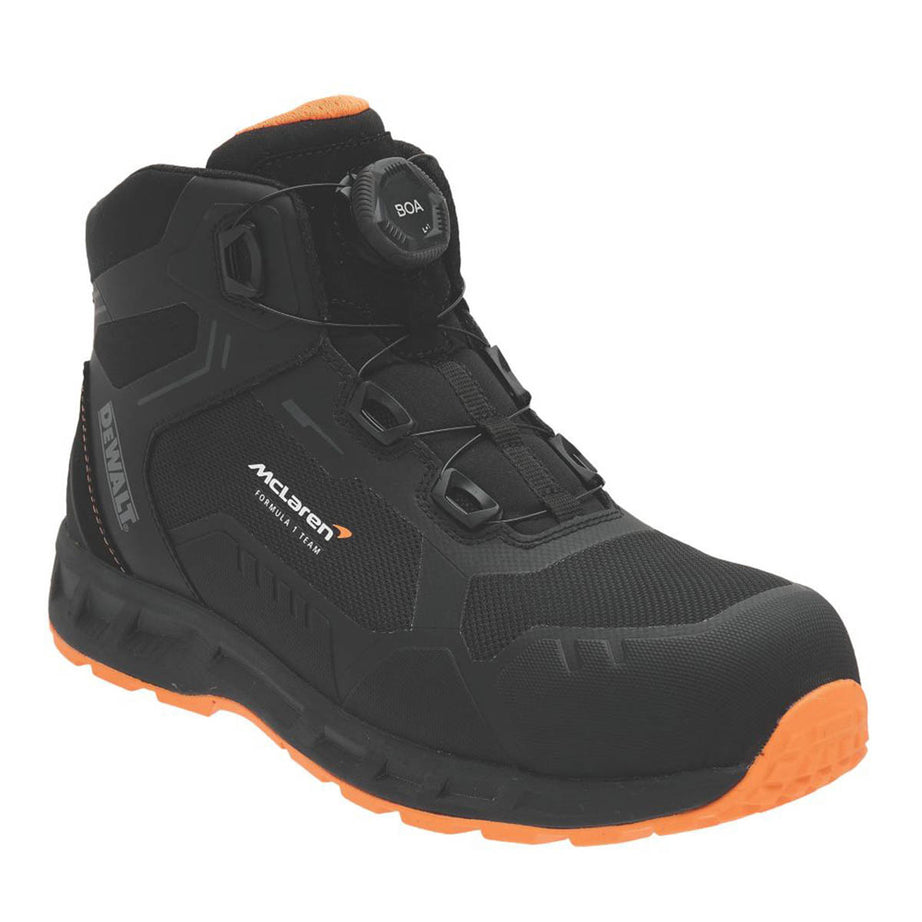 DEWALT Mens Safety Boots McLaren F1 Team Traction Boa Lightweight Black Size 9 - Image 1