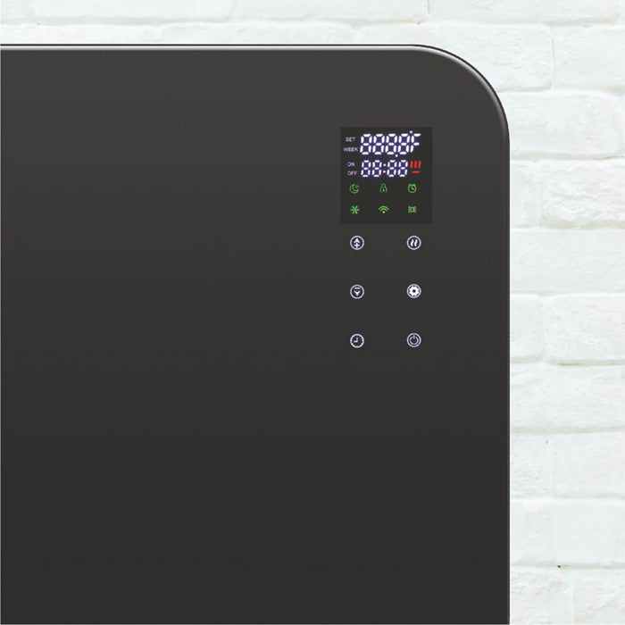 TCP Smart Glass Panel Heater Freestanding or Wall-Mounted Smart Wi-Fi Black 2kW - Image 3