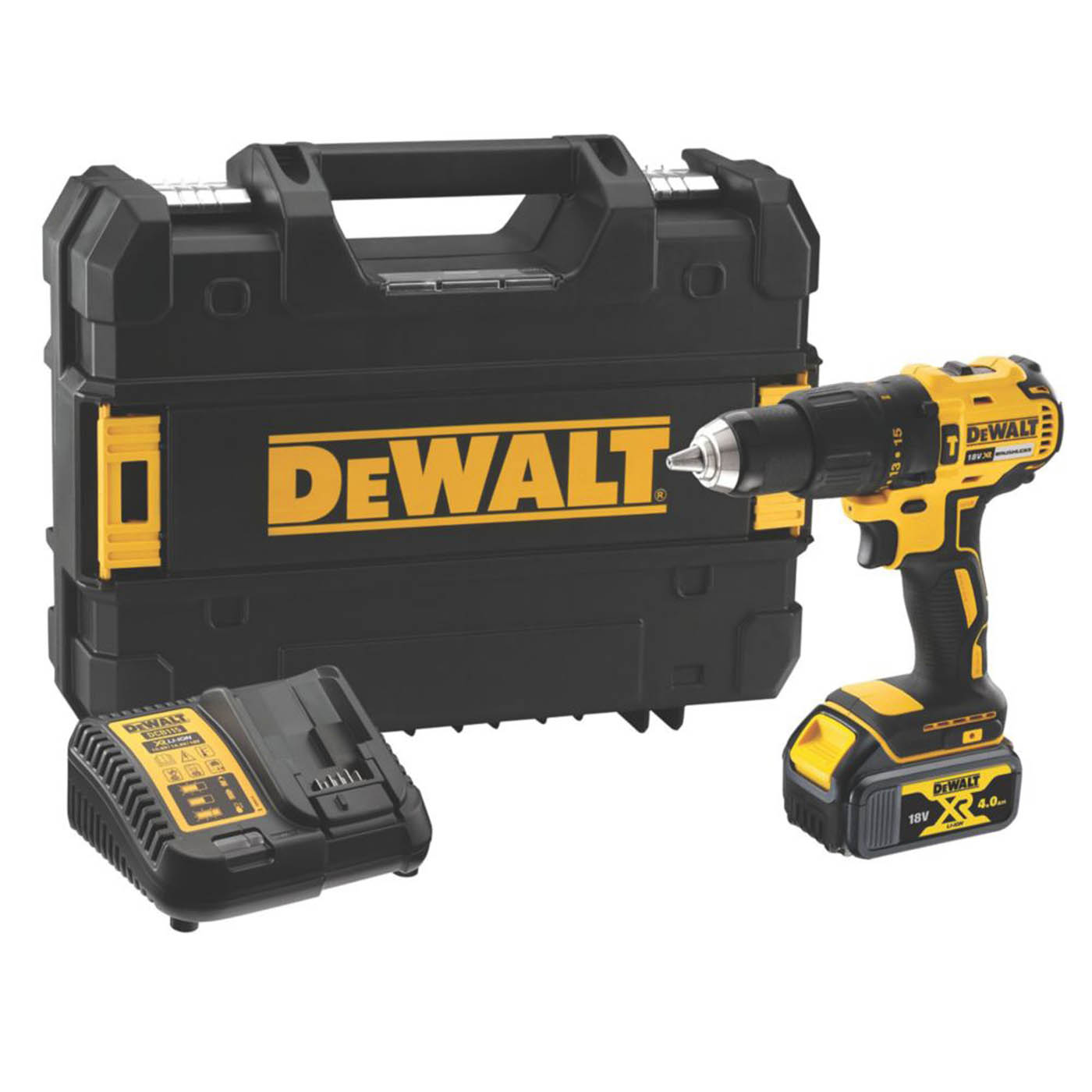 DEWALT Combi Drill Cordless DCD778M1T-SFGB Brushless 18V 1 x 4.0Ah Li-Ion XR - Image 1