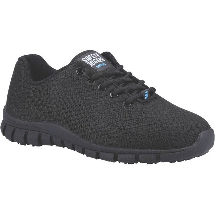 Safety Trainers Unisex Standard Fit Black Synthetic Lightweight Shoes Size 7 - Image 2