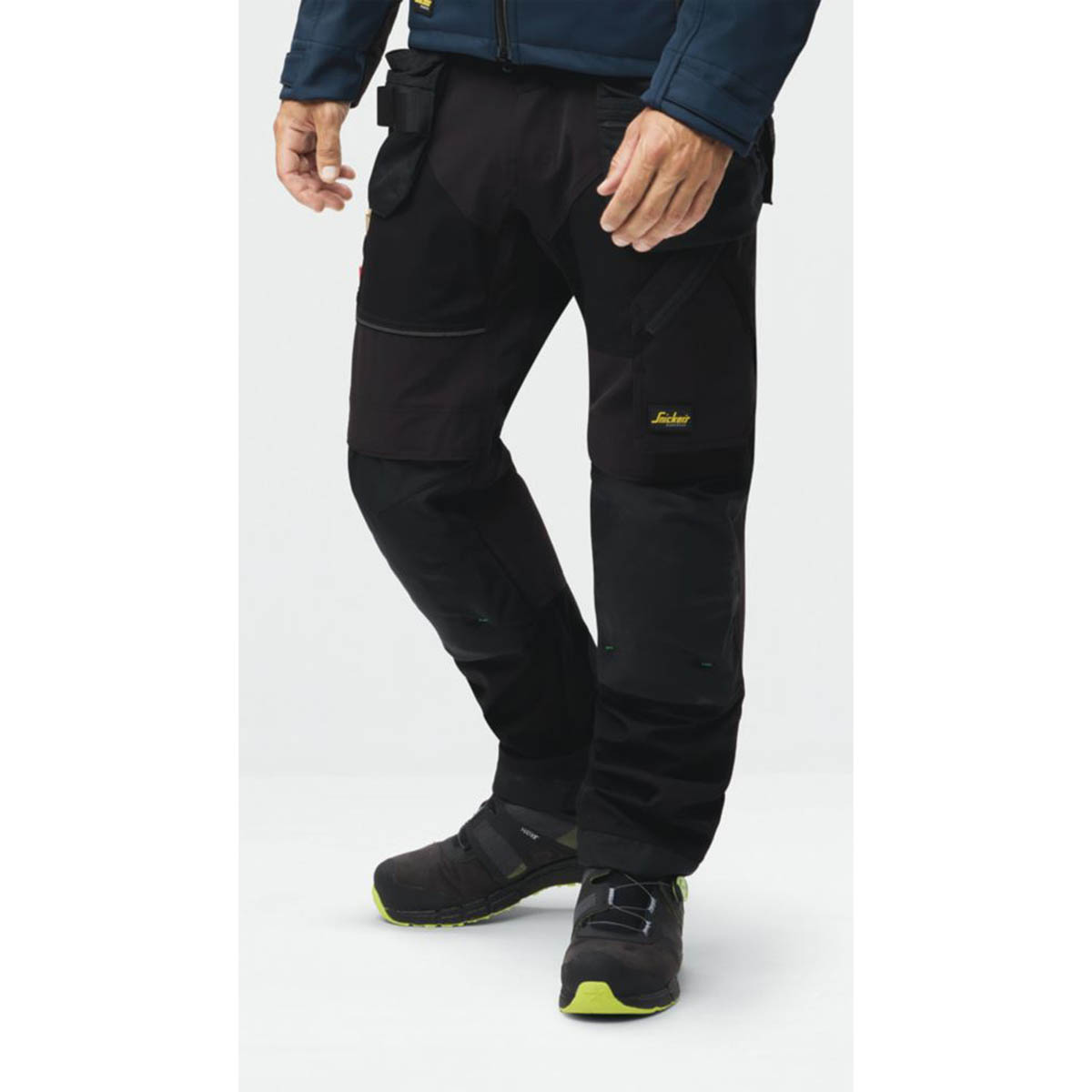 Snickers Work Trousers Mens Regular Fit Black Stretch Multi Pocket 33W 30L - Image 3