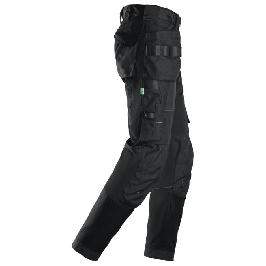 Snickers Work Trousers Mens Regular Fit Black Stretch Multi Pocket 33W 30L - Image 4