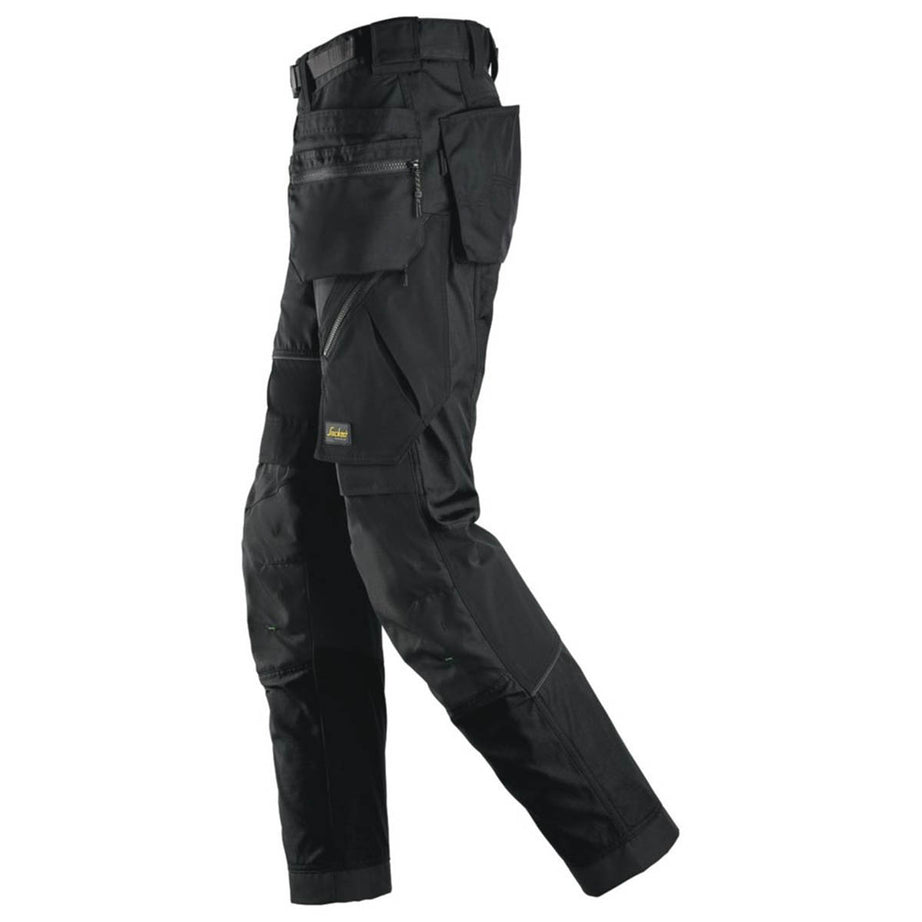 Snickers Work Trousers Mens Regular Fit Black Stretch Multi Pocket 33W 30L - Image 6
