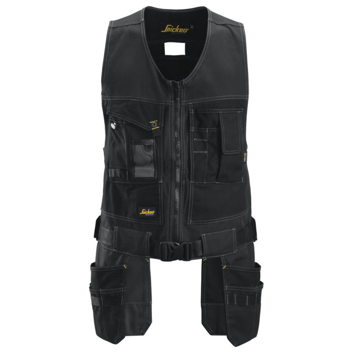 Snickers Work Tool Vest 4254 Mens Black Multi Pockets Storage Small 36in Chest - Image 1