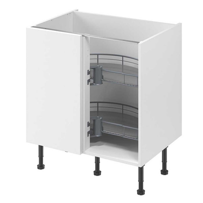 Kitchen Carousel Cabinet Storage System Shelves Corner Grey Half Moon 800mm - Image 4