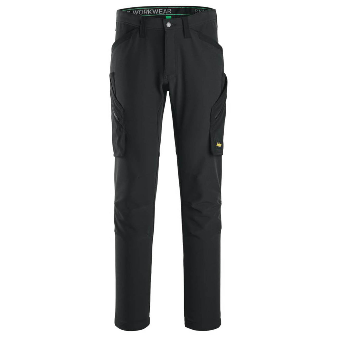 Snickers Work Trousers Mens 6873 Slim Fit Black Multi Pockets Stretch 36W 30L - Image 1