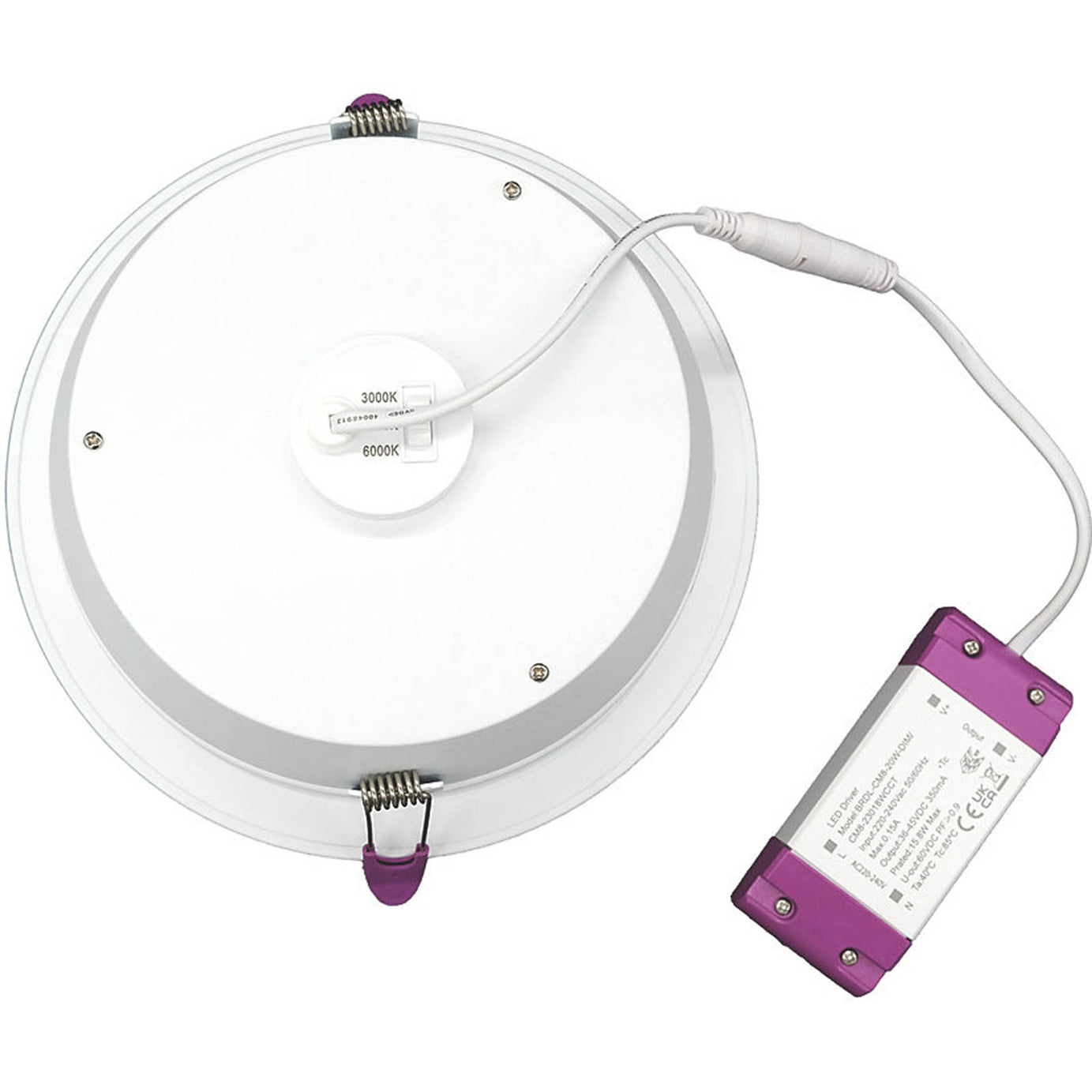 Brackenheath Bathroom Downlight LED White Steel Body Dimmable Round Indoor - Image 3