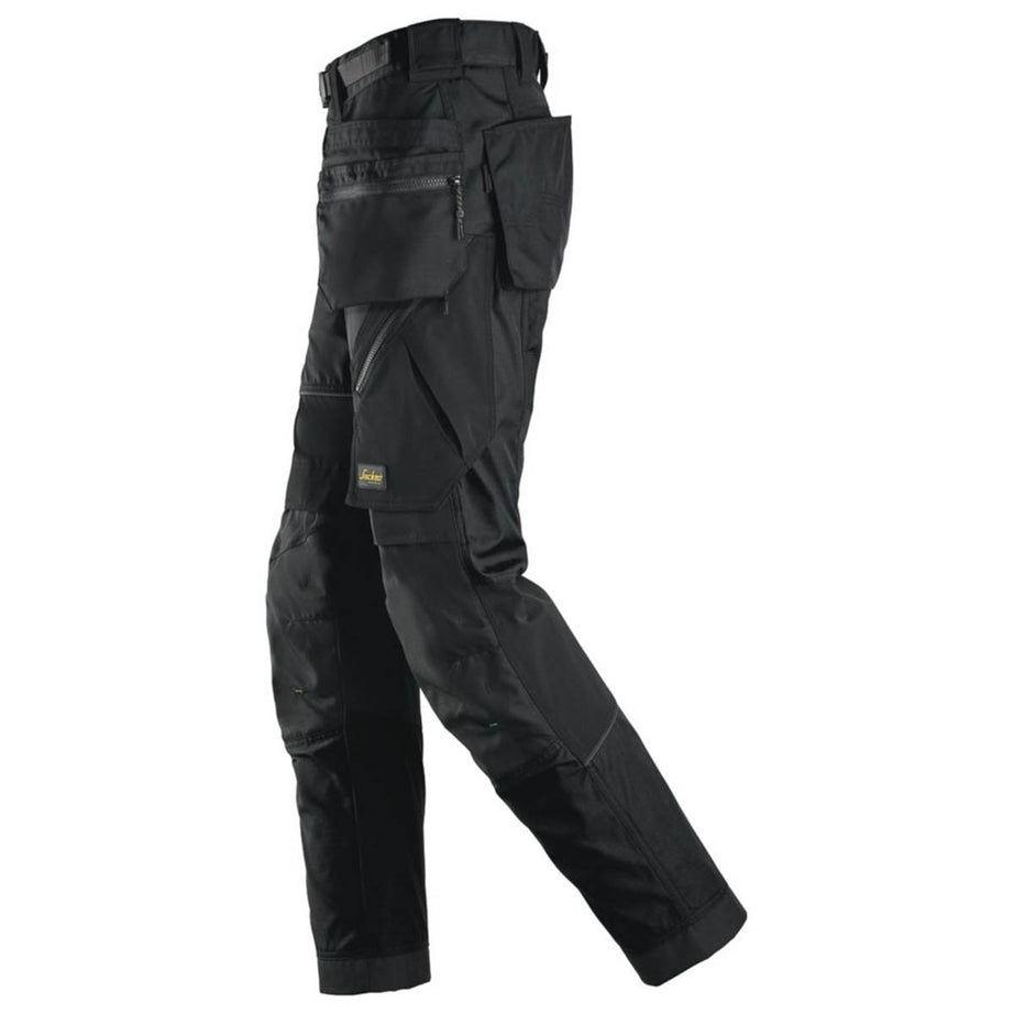 Snickers Work Trousers Mens Regular Fit Black Stretch Multi Pockets 33W 32L - Image 6
