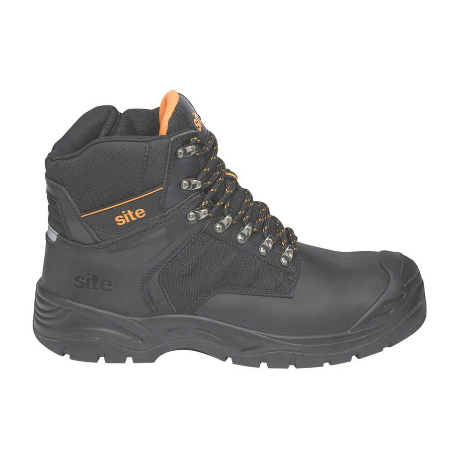 Site Safety Boots Mens Standard Fit Black Leather Waterproof Steel Toe Size 9 - Image 2