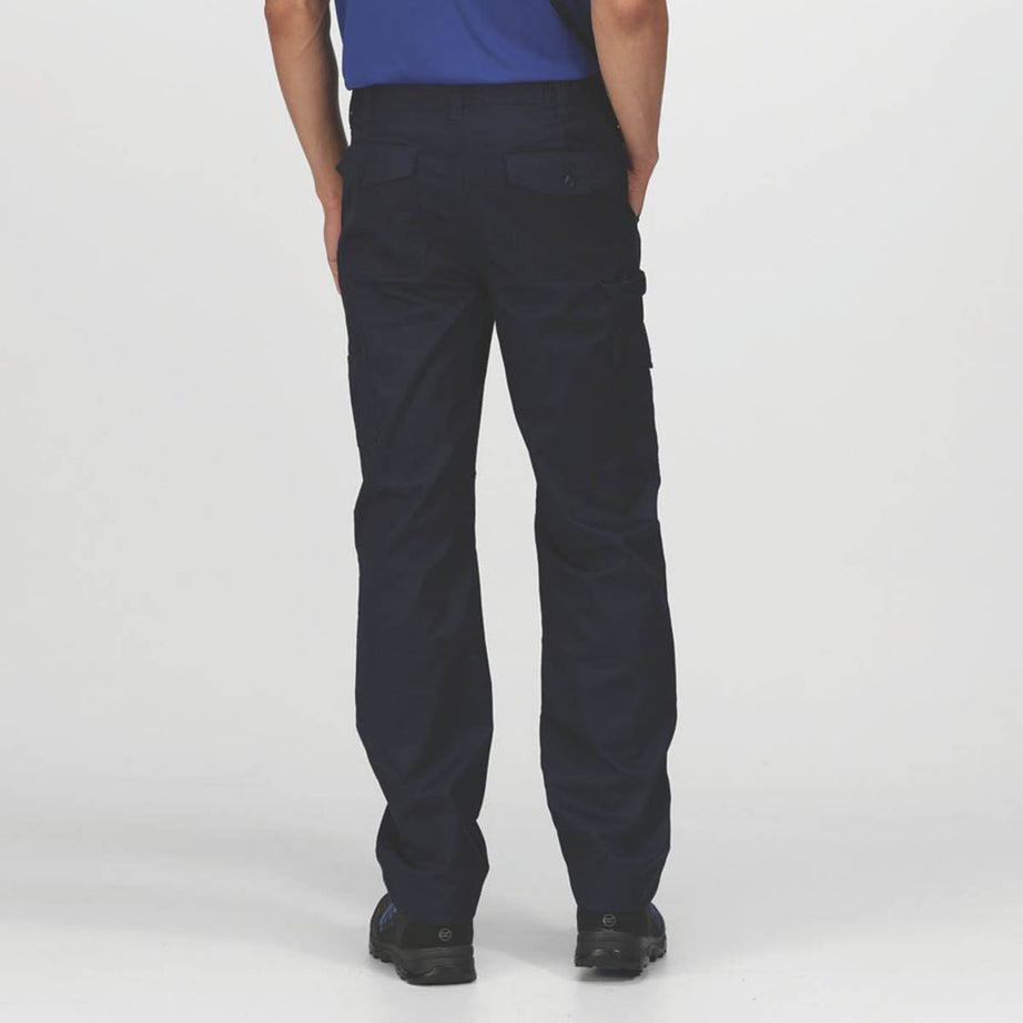 Regatta Work Trousers Mens Pro Cargo Classic Fit Navy Multi Pockets 44W 31L - Image 4