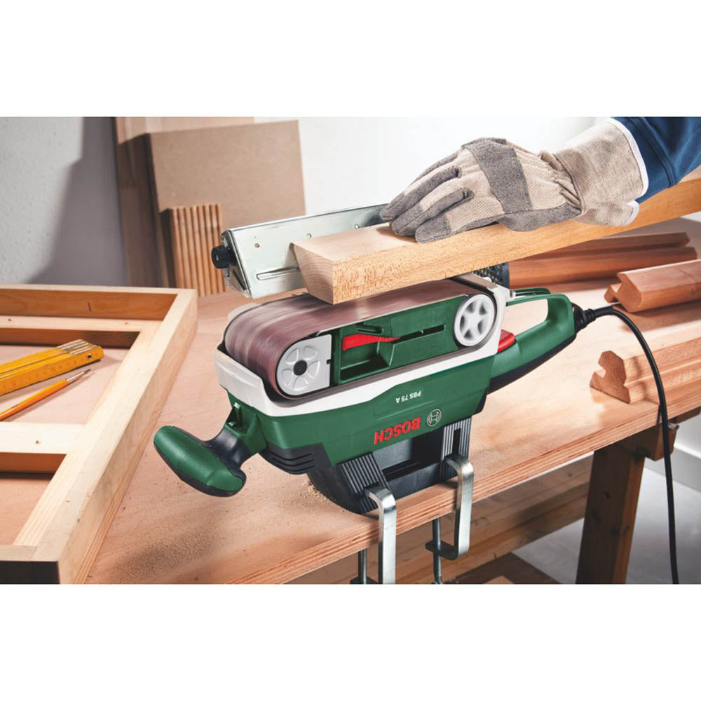 Bosch Belt Sander Electric PBS75A  Auxiliary Handle Woodwork Plastic Metal 710W - Image 2