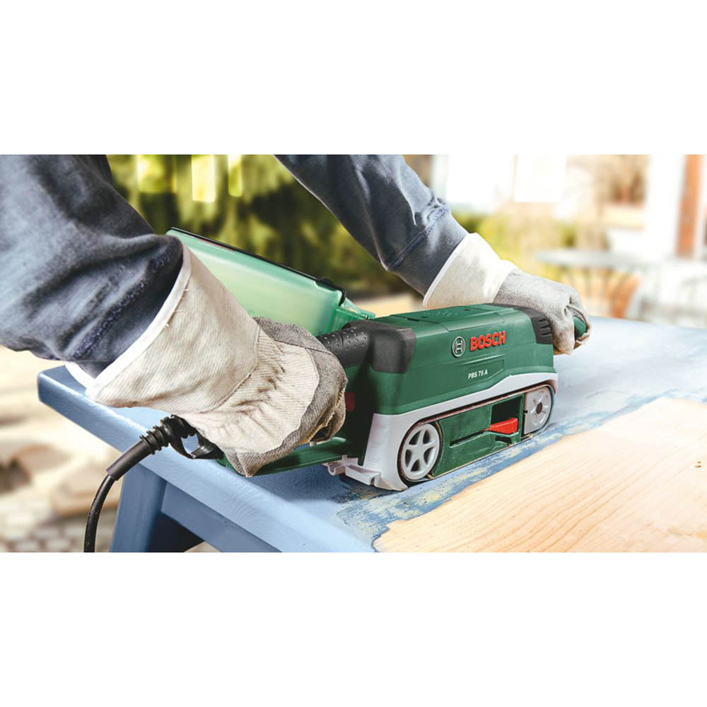 Bosch Belt Sander Electric PBS75A  Auxiliary Handle Woodwork Plastic Metal 710W - Image 4