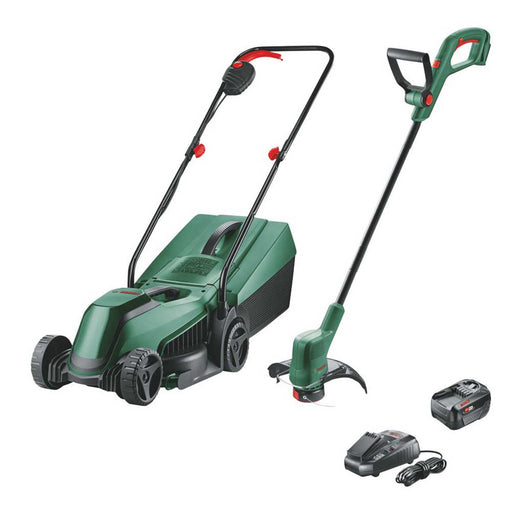 Bosch Lawnmower Strimmer Twin Pack Cordless EasyGrassCut EasyMower 18V - Image 1