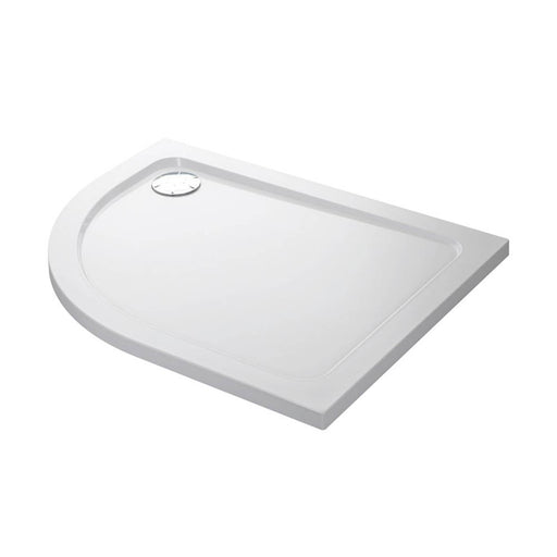 Mira Quadrant Shower Tray Resin White RH Offset Low Profile 1000 x 800 x 40mm - Image 1