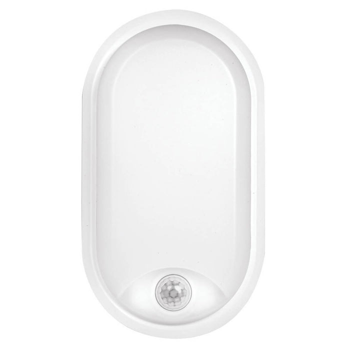 Outdoor LED Wall Bulkhead Ceiling Mount Oval With PIR Motion Sensor White 1100lm - Image 3