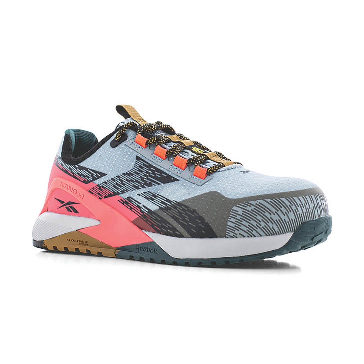 Reebok Safety Trainers Womens Wide Fit Grey Pink Work Boots Composite Toe Size 5 - Image 1