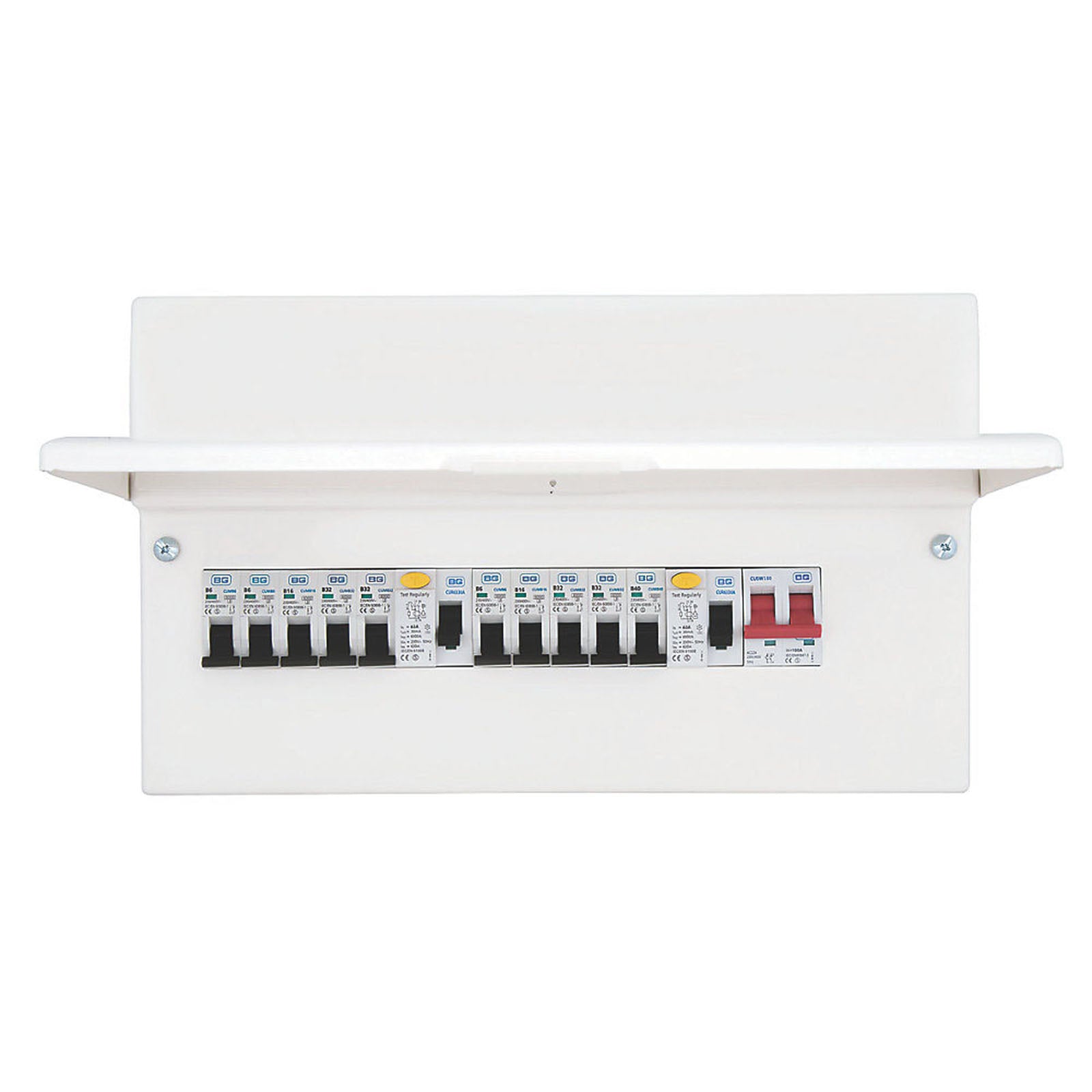 BG Consumer Unit 10 Way 16 Module Steel Electrical Box RCD DIN Rail IP2XC 230V - Image 2